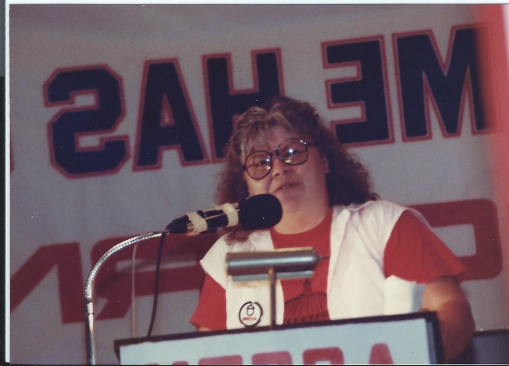 Elena Hanggi  ACORN Preisdent in 1978